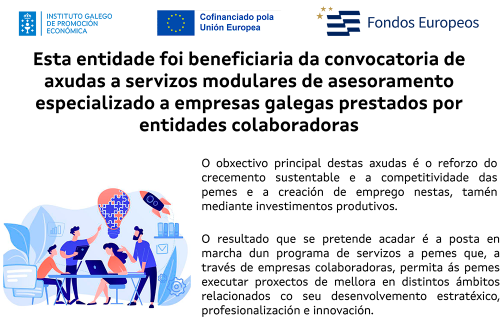 Subvención concedida por el Igape, cofinanciada con fondos estructurales de la Unión Europea